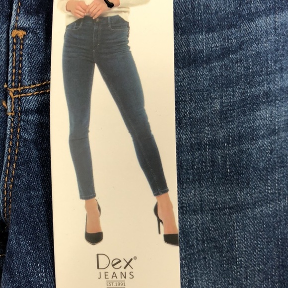 Dex High Rise Skinny Ankle cotton blend 5 pocket lace detail sides Size 26 - Picture 6 of 7